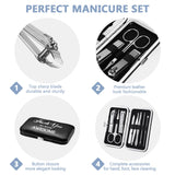 Therwen 24 Sets Mother's Day Gift Manicure Set Stainless Steel Nail Clippers 8 in 1 Grooming Nail Kit Employee Appreciation Gift Professional Pedicure Tool for Women Coworker Personal Care(Black)