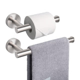 Bathroom Hardware Set- Premium 304 Stainless Steel Toilet Roll Holder and Towel Rack NearMoon