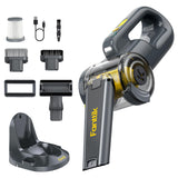 Ultra Deluxe Handheld Vacuum Cordless, 17kPa Suction Power, Charging Base, Pivot Nozzle, Up to 35 Mins Runtime Fanttik