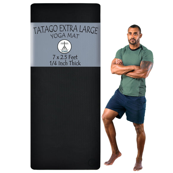 Tatago Extra Large Yoga Mat Thick Extra Wide and Long. Premium 7 Foot XL Yoga Mat for Men & Women That Also Makes a Great Stretching Mat- Wonderful Big Yoga Mat or Workout Mat for Men & Women! (84 x 30 x 1/4