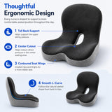 OrthoBase Memory Foam Seat Cushion with Lumbar Back Support, Office Chair