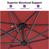 PURPLE LEAF Outdoor Umbrella 8' x 8' Square Premium Sun Protection Terra