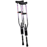 York Nordic - Spring Cushion Crutches Perfect for Sports Injuries and Travel - Heights 4'7" to 6'6" - Adjust Down to 22" for Travel