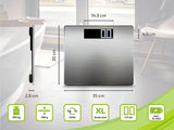 Soehnle Digital Personal Scale Style Sense Safe 300 – High Precision Bathroom Scale with XXL Stainless Steel Surface, Anti-Fingerprint, Auto On/Off, Large LCD Display, 180kg Capacity