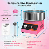 BLITZHOME Cotton Candy Machine, 1000W Electric Commercial Retro Candy Floss Maker with Sugar Scoop, Stainless Steel Bowl, Easy to Use/Clean, Perfect for Home, Party, Carnival, Kids Birthday, Festival