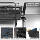 Runnatal Dish Drying Rack Extendable, Large Dish Rack with Drainboard, Utensil Holder, Cup Holder, Expandable Dish Drainer for Kitchen Counter, 20.5"-27.6" L x 12.6" W