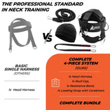 Lights Mountain Adjustable Neck Harness for Weight Training with 6 D-Rings, Includes Skull Cap, Resistance Band & Loading Strap - Adjustable Head Harness for Neck Strengthening & Resistance Workout