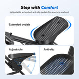 MERACH Stair Stepper, Hands & Feet Synchronized Stair Climber, Stairmaster for Full-Body Workout at Home, Compact Vertical Climber with Extended & Adjustable Pedals