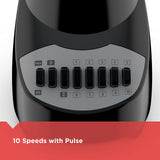 BLACK+DECKER Crush Master Blender, 10-Speeds with Stainless Steel Blades, Black, BL2010BP