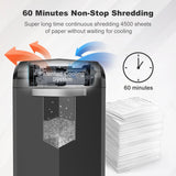 Bonsaii 16-Sheet Microcut Paper Shredder, 60-Minute Home Office Heavy Duty Shredder for CD