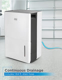 BLACK+DECKER 22-Pint Portable Dehumidifier, Dehumidifier for Home up to 1500 Sq. Ft. Coverage, For Basement and Medium to Large Spaces, Removable Bucket and Drain Hose Included, BD22MWSA, White