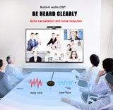 Conference USB Microphone, 360° Omnidirectional Metal Microphone with AI Echo and Noise Cancellation for Meeting Room & Home Office Matosio