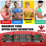 Push Up Board, with Automatic Count & Timer, 41 Push Up Bar, Updated Foam Handles, Portable Home Workout Equipment, Push Up Strength Training Equipment TASZOOS