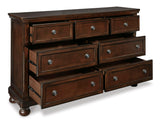 Signature Design by Ashley Porter Traditional 7 Drawer Dresser, Dark Brown