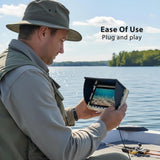 iisquilyx Portable Fish Finder with Underwater Camera: IP68 Waterproof 5 Inch IPS Display for Ice/Lake Fishing &Murky Conditions |Depth Finder for Ice Fishing/Boats/Kayaks with 8ooomAh Battery