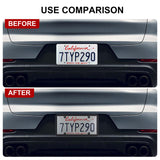 Vitog 2 Packs Clear License Plate Covers with 2 Extra Spare, Shatterproof License Plate Protector, Anti-Yellowing License Plate Holders & Frames with Anti-Rattle Pads & Hardware For Standard US Plates