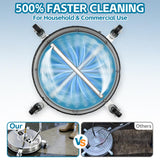 FIDISP 16.5" Pressure Washer Surface Cleaner, Heavy-Duty Stainless Steel, Dual Handle, 4500 PSI Max, 1/4" & 3/8" Quick Connect, 21-Piece Power Washer Attachment for Driveway, Concrete, Sidewalk, Floor