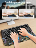 2-in-1 Ergonomic Keyboard Stand with Wrist Rest, Flower