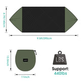Large Camping Hammock with Mosquito Net 2 Person Pop-up Parachute Lightweight Hanging Hammocks (New Army Green) G4Free