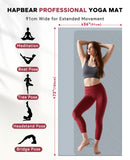 Yoga Mat - 72"x36" Extra Wide Exercise Mat - 1/4" Thick Dual Color PVC | Anti-Slip Surface & High Cushioning - Ideal for Yoga, Pilates & Home Workouts - Bonus Mesh Bag