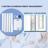 JJFFTAO Aluminum Alloy Height Measurement 5-Section Portable Height Measure 8-82 inch/20-210 cm/Unit with cm & inch for Offices, Gyms, School and Physical examinations