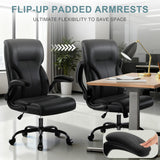 Executive Office Chair,High Back Ergonomic Comfy Desk Chair with Padded Flip-up Armrests and Wheels
