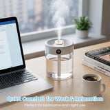 Small Cool Mist Humidifier for Bedroom, Smart Ultrasonic Personal Air Humidifiers for Adults, Easy to Clean (Green)