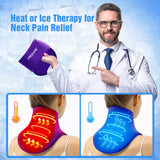 ONLYCARE Neck Ice Pack Wrap Gel - Upgraded Shoulder Ice Packs for Injuries Reusable, Hot and Cold Compress Ice Packs for Neck, Relief of Pain, Swelling, Sprains, Office Pressure
