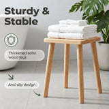 Pinyunxuan Solid Wood Square Stool, Natural Color