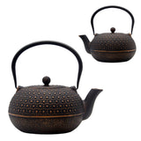 YJX 60.9oz Large Cast Iron Teapot for Stovetop Safe, 6 Cup Tea Kettle, Japanese Tetsubin, Teapot with Stainless Steel Infuser for Loose Tea, Tea Pot Enameled Interior (1.7QT/1.8L)