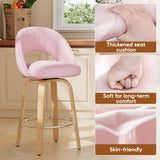 26 Inch Swivel Bar Stools Set of 4, Counter Height Bar Chairs for Kitchen