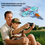 Tubokoro RC Planes with 3 Batteries for Kids Adults, Foam Remote Control Airplane Jet Helicopter Drone Toys for Kids Adults 8-12 12-16, Remote Control Plane Airplane Toys with Led Lights