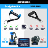 Bodylastics Pro Series Resistance Band Set-Resistance Bands, Handles, Ankle Straps, Door Anchor, Carry Bag Heavy-Duty Exercise Bands and Snap Reduction Tech (3-1120 Lbs Set Assorted)