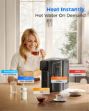 Waterdrop M6H Instant Hot Countertop RO Water Filter System, Glass Pitcher