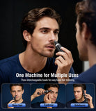 Nose Hair Trimmer for Men, 3-in-1 Professional Painless USB-C Rechargeable Eyebrow & Facial Nose Trimmer for Men Women, LED Display Trimmer with Powerful Motor and Dual-Edge Blades, IPX7 Waterproof