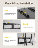 monTEK Heavy Duty Tilting TV Wall Mount for 43-95 Inch TVs, 200lbs Capacity