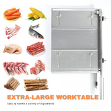 Stainless Steel Bone Cutter Machine Manual Ribs Meat Chopper Food Slicer for Whole Chicken Rib Spine, 47.5x28.5x10cm