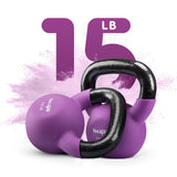 Yes4All Neoprene Coated & Kettlebell Sets - Hand Weights for Home Gym & Dumbbell Weight Set training 15 lb Yes4All