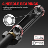 7FT Olympic Barbell 45 lb Barbell 2 INCH 1000lbs Capacity Olympic Bar with Moderate Knurling For Squats Curls Deadlifts Black