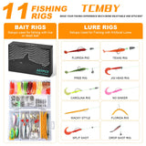 TCMBY 327PCS Fishing Tackle Lures Bait Kit Set Fishing Tackle Box with Tackle Included Fishing Gear, Fishing Lures, Worm, Spinner, Spoon, Hook for Freshwater Bass Trout Fishing Gifts for Men TCMBY