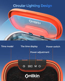 onlikin 35W Ultrasonic Jewelry Cleaner, 45KHz Retainer Cleaner for Jewelry, 5 Timer & 3 Power Modes, Eyeglasses, Rings, Watch Strap, Dentures - 20oz, 304 Stainless Steel Tank, Quiet <38dB (Orange)