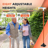 BigAlex Folding Walking Cane with Two Led Lights for Elderly Solid Base Adjustable Walking Stick with Carrying Bag for Men Women