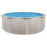 Aquarian Above Ground Swimming Pool, Phoenix Steel-Frame, 24', Cognac - Large Heavy-Duty Outdoor Family Pool for Backyard, Patio, and Yard
