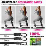 HOXWC Ankle Resistance Bands with Cuffs, Ankle Bands for Working Out, Glute Workout Equipment, Portable Cable for Glutes Workouts, Kick Back Ankle Straps