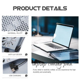 Laptop Cooling Pad Stand Under 17.3 Inch with Dual Fans Aluminum