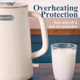 1.7L Electric Kettle,Double Wall Electric Tea Kettle,Auto Shut Off,1200W Hot Water Kettle Electric Nueve&Five