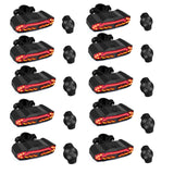 NineLeaf Smart Bike Alarm Taillight with Turn Signals and Automatic Brake Light, Waterproof Bicycle Horn with Remote Control, USB Rechargeable Rear Bike Tail Light for Night Riding, 10Pack
