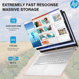 HP 17 Touchscreen Laptop Computer, 17.3 Inch HD+ Touch Screen Business Laptop PC, Intel Core i7, 64GB RAM 1TB SSD, Windows 11 Pro, 10 Key Backlit Keyboard, Fingerprint, Rose Gold