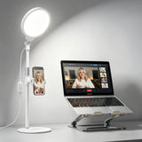 7" Ring Light with Stand for Desk, 30 Modes for Video Conference Lighting