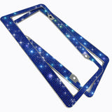 Shering Bling License Plate Frame, 2 Pack License Plate Frame with Premium Gift Box for Women,Rhinestone License Plate Frames with 1200pcs Rhinestones